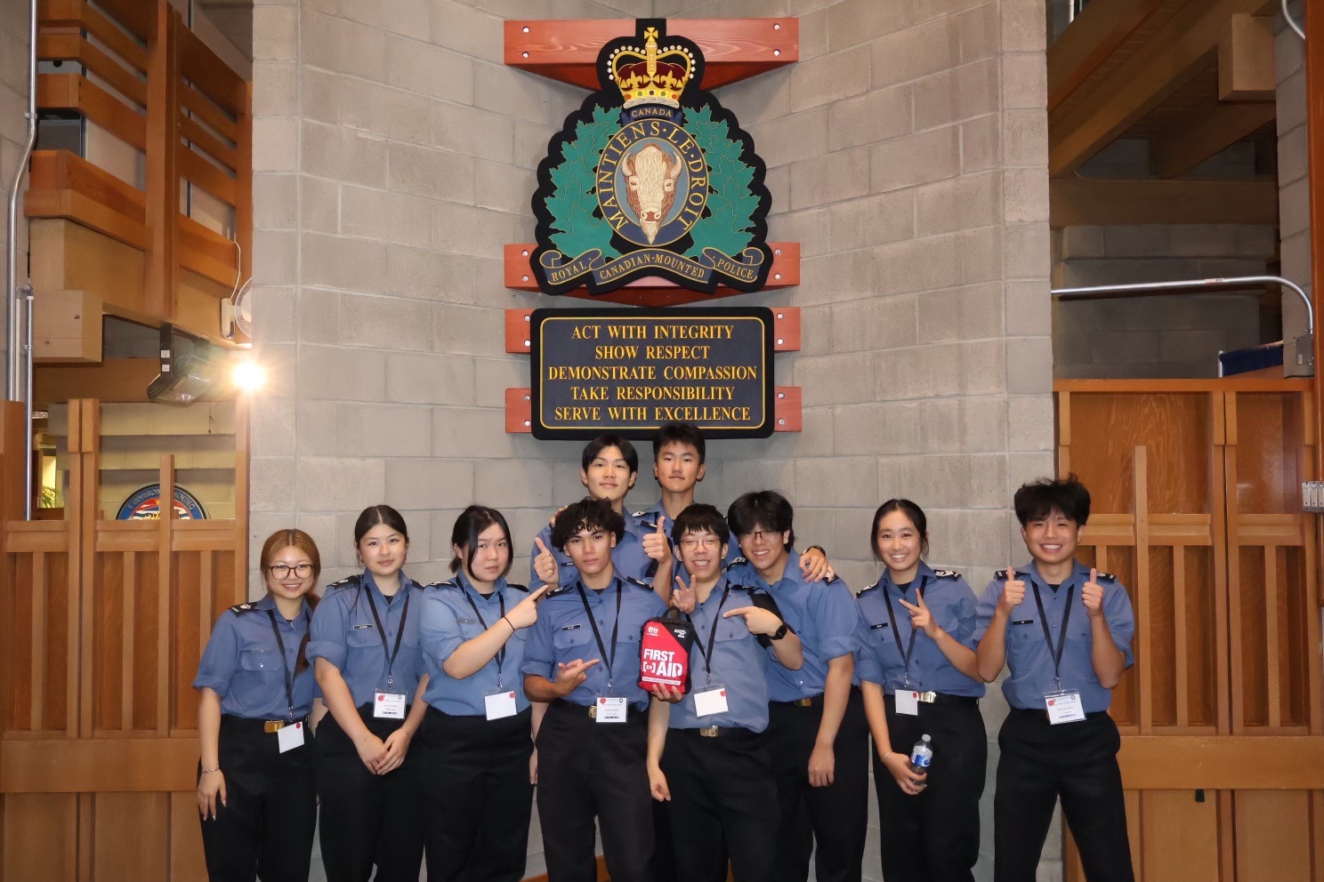 Sea Cadets group at RCMP facility